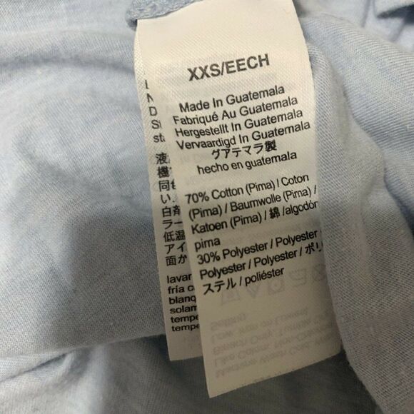 j crew womens solid baby blue long sleeve turtleneck top xxs - Picture 4 of 5